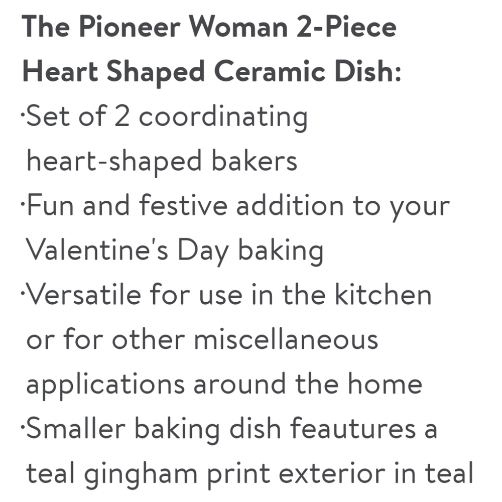 ❤️ New Pioneer Woman Heart Shaped 2-Piece Ceramic Dish - Picture 5 of 8